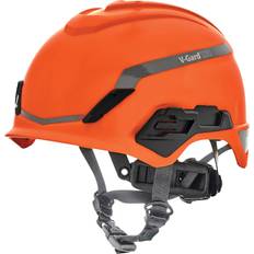 Orange Headgear MSA SAFETY 10194797 Climbing Hard Hat, Type 1, Class E, Ratchet 4-Point