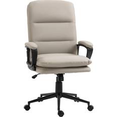 Vinsetto Ergonomic Computer Desk Light Grey Office Chair 118cm