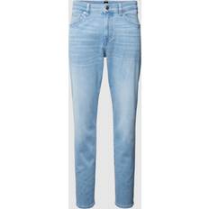 Cashmere Jeans BOSS Blaue Regular-Fit Jeans aus Denim mit Kaschmir-Haptik