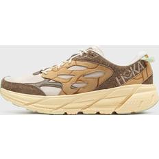 Hoka One One Clifton Trainers Hoka One One Men's Clifton Brushed Suede Trainers Brown