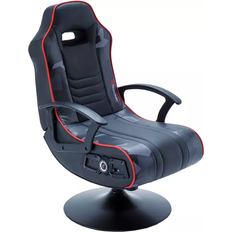 Red Gaming Chairs X Rocker Blackout 2.1 Audio Junior Gaming Chair - Black/Red