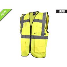 Scan Work Wear Scan SCAHVUWM Hi-Vis Utility Yellow Waistcoat 41in