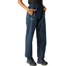 Blue - Women Rain Trousers Regatta Women's Pack It Waterproof Overtrousers - Midnight