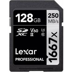 Class 10 - SDXC Memory Cards Lexar Media Professional SDXC Class 10 UHS-II U3 V60 250/90MB/s 128GB 1667x
