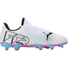 Football Shoes Puma Junior Future Play FG/AG - Puma White/Puma Black/Poison Pink