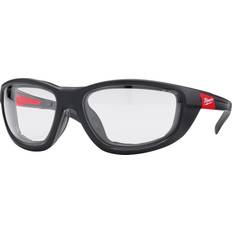 Milwaukee Eye Protections Milwaukee 4932471885 Premium Safety Glasses With Gasket In Soft Carry Case Clear