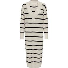 Stripes - Women Dresses Only Tessa Knitted Dress - Grey/Pumice Stone