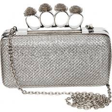 Gold Clutches Gold Ladies Metal Evening Clutch Bag Mesh Knuckle Rings