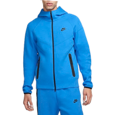 Nike Blue - Men Clothing Nike Sportswear Tech Fleece Windrunner Zip Up Hoodie For Men - Light Photo Blue/Black