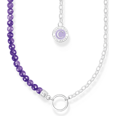 Pink Necklaces Thomas Sabo Member Charm necklace with violet imitation amethyst beads silver violet KE2190-007-13-L45V