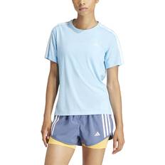 Adidas Sportswear Garment - Women T-shirts adidas Own The Run Stripes T-Shirt, Blue/White