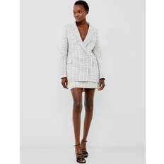 French Connection Women Blazers French Connection Effie Boucle Blazer, Cream/Black