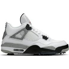 Nike White Golf Shoes Nike Air Jordan 4 Golf M - White/Tech Grey/Black/Fire Red
