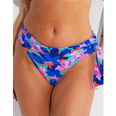 Pour Moi Women Swimwear Pour Moi Heatwave Fold Over Tie Bikini Brief Aqua Floral