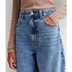 New Look Girls Bright Blue Ripped Wide Leg Jeans