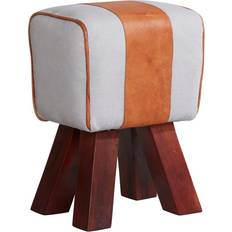 Multicoloured Stools Solid Wooden Legs with Seating Stool