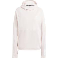 Adidas Women Jumpers adidas Own The Run Excite Stripes Hoodie Beige Woman