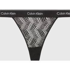 Black - Women Knickers Calvin Klein String Mit Spitze, Größe