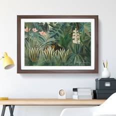 East Urban Home The Equatorial Jungle Henri Rousseau Picture Frame Painting