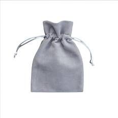 Gift Bags Velvet Jewelry Pouches Grey 7.5x10cm 100-pack