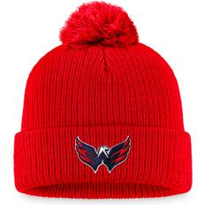 Fanatics Branded Washington Capitals Core Primary Logo Cuffed Knit Hat with Pom - Red
