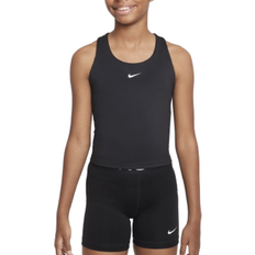 Nike Girl's Swoosh Tank Top Sport Bra - Black/White