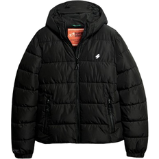 Superdry M - Men Clothing Superdry Sports Hooded Quilted Jacket - Black