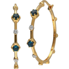Topaz Earrings Gemondo Modern Glam Hoop Earrings - Gold/Topaz