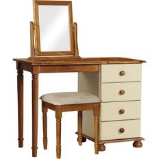 Pines Dressing Tables Furniture To Go Single Cream/Pine Dressing Table 47.5x100cm