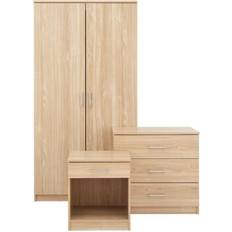 Natural Clothing Storage GFW Panama Oak Wardrobe 79x165cm