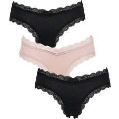 Lindex Mom Brazilian Low Briefs 3-pack Dusty Pink (8040396-7351)