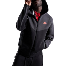 Nike Polyester Tops Nike Tech Fleece Hoodie - Black/Dark Grey