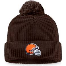 Fanatics Cleveland Browns Women's Logo Cuffed Knit Hat with Pom - Brown