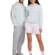 Nike Unisex Tops Nike Sportswear Club Fleece Pullover Hoodie - Pure Platinum/White
