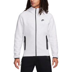 Nike Cotton Tops Nike Sportswear Tech Fleece Windrunner Zip Up Hoodie For Men - Birch Heather/Black