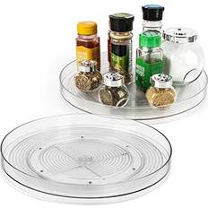 Belle Vous BVOUS-RTO1 Clear Lazy Susan Turntables 2 Pack