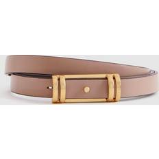 Pink Belts Reiss Lara Leather Woven Belt, Nude
