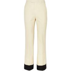 Gucci Trousers Gucci Straight-Leg Contrast-Tipped Wool and Mohair-Blend Drill Trousers Men Neutrals IT