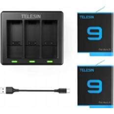 Telesin 3-slot charger + 2 batteries for GoPro Hero