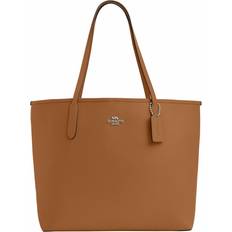 Coach City Tote Bag - Pebbled Leather/Silver/Light Saddle