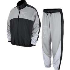 Nike Black Jumpsuits & Overalls Nike Brooklyn Nets Starting 5 Courtside Men's NBA Graphic Print Tracksuit - Black/Flat Silver/White