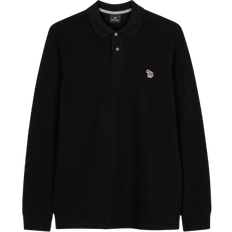 Paul Smith Men Clothing Paul Smith Zebra Logo Long Sleeve Polo Shirt - Black