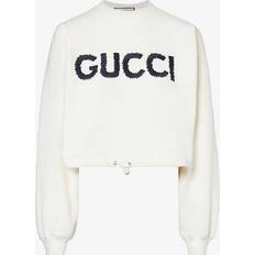 Gucci Women Clothing Gucci Womens Sunlight Mix Brand-embroidered Drawstring-hem Cotton-jersey Sweatshirt