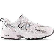 Running Shoes New Balance Little Kid's 530 Bungee - White with Natural indigo & Silver Metallic