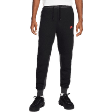Nike Cotton Trousers & Shorts Nike Sportswear Tech Fleece Men's Joggers - Black/Dark Smoke Grey/Light Crimson