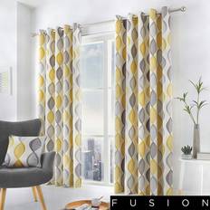 Grey Curtains Fusion Lennox Lined