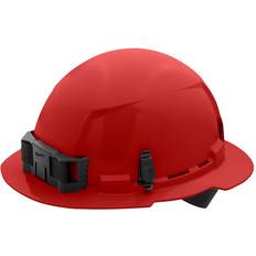 Milwaukee Headgear Milwaukee Red Full Brim Hard Hat with 4pt Ratcheting Suspension Type Class