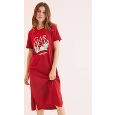 Red Nightgowns Nachthemd % baumwolle garfield Women'secret
