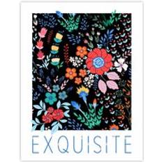 Wee Blue Coo Floral Exquisite Quote Colourful Black Bold