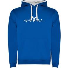 Jumpers Kruskis Snowboarding Heartbeat Two-colour Hoodie Blue Man